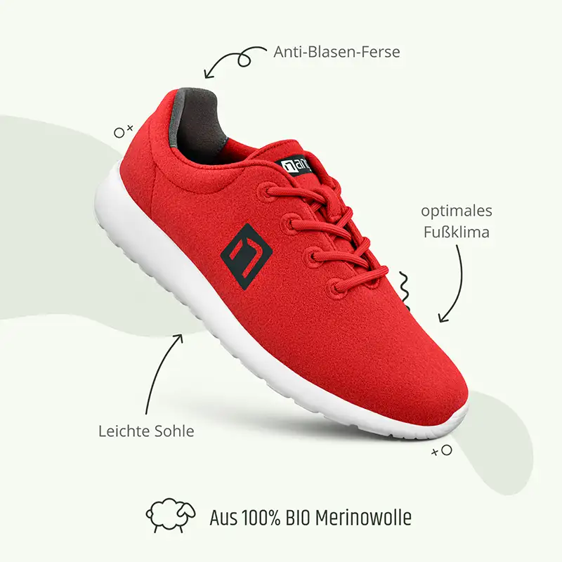 MERINO Sneaker Men - Rot - Image 5
