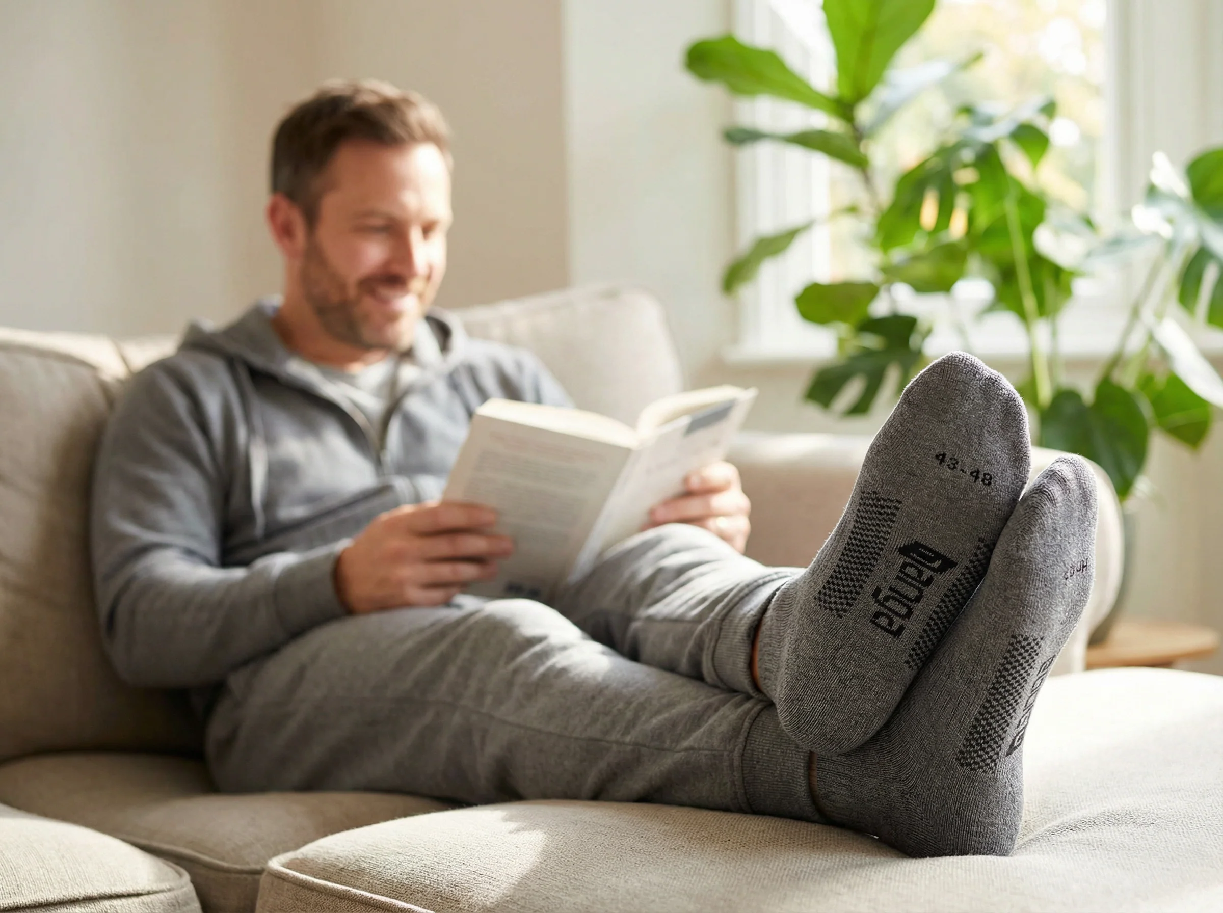 Organic Sneaker Socken Baumwolle in grau - Image 3