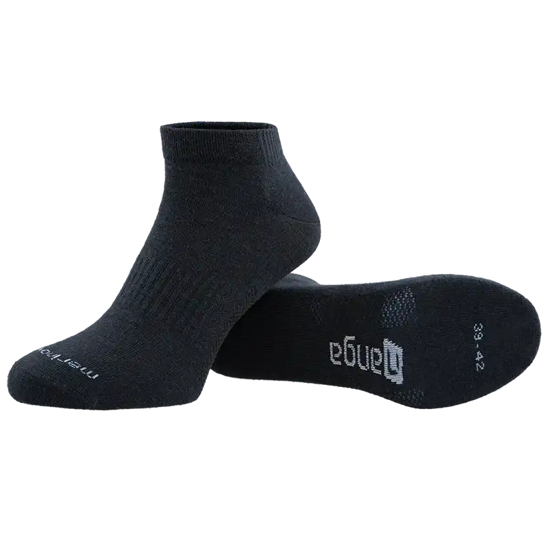 Meriono Wool Sneaker Socken in dunkelblau - Image 3
