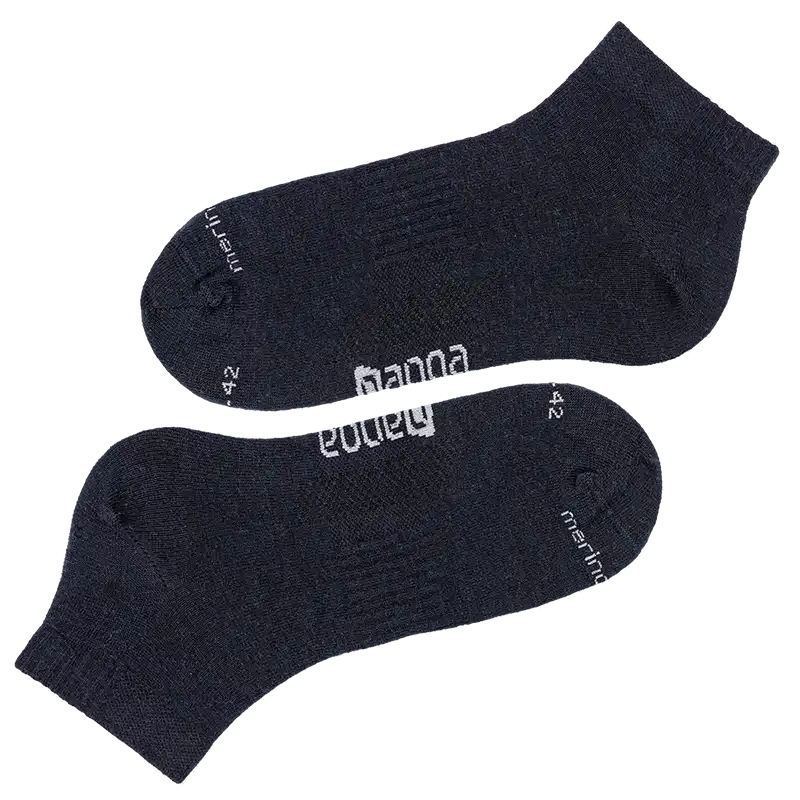 Meriono Wool Sneaker Socken in dunkelblau - Image 5