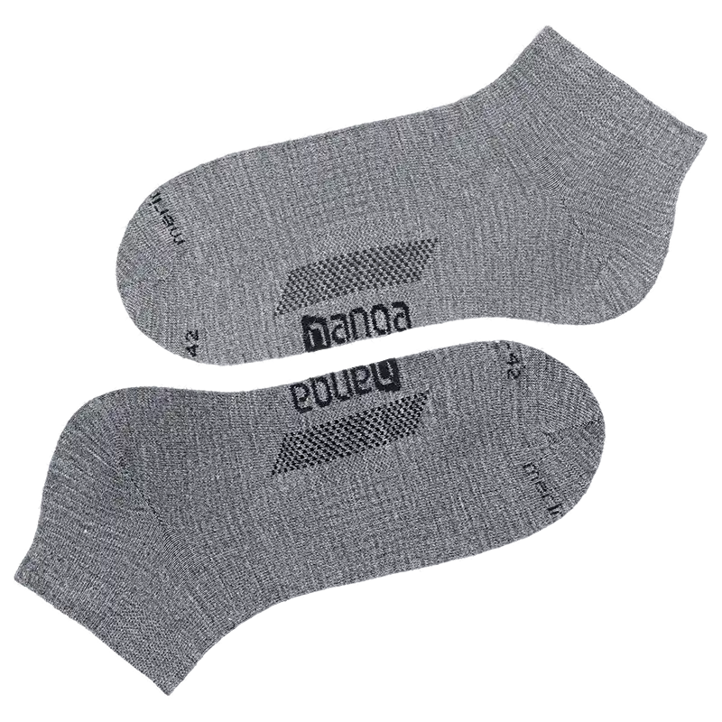 Merino Wool Sneaker Socken in grau - Image 6