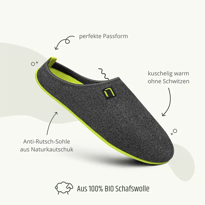 Wool Slipper grün promo 25 - Image 4